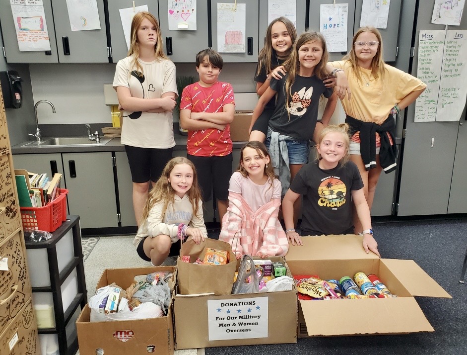 Seminole_K-Kids Collect Items for Overseas Military Veterans