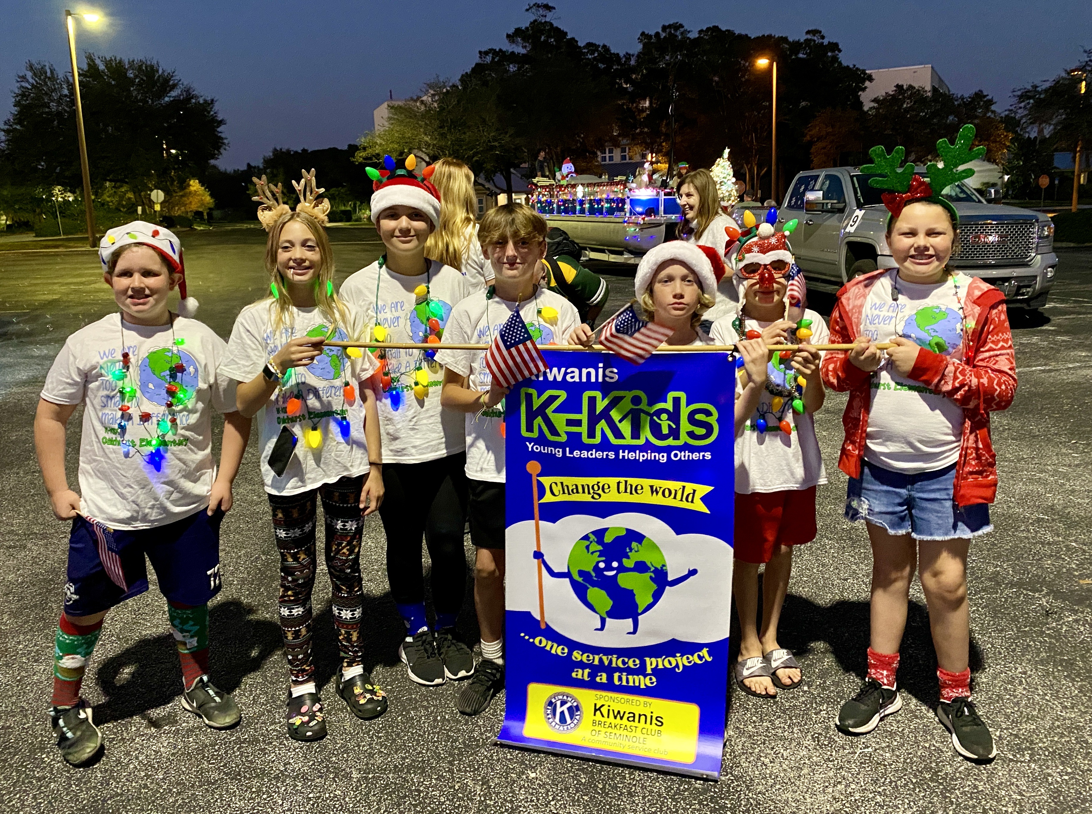 The K-Kids are excited to walk in the Seminole Holiday Parade