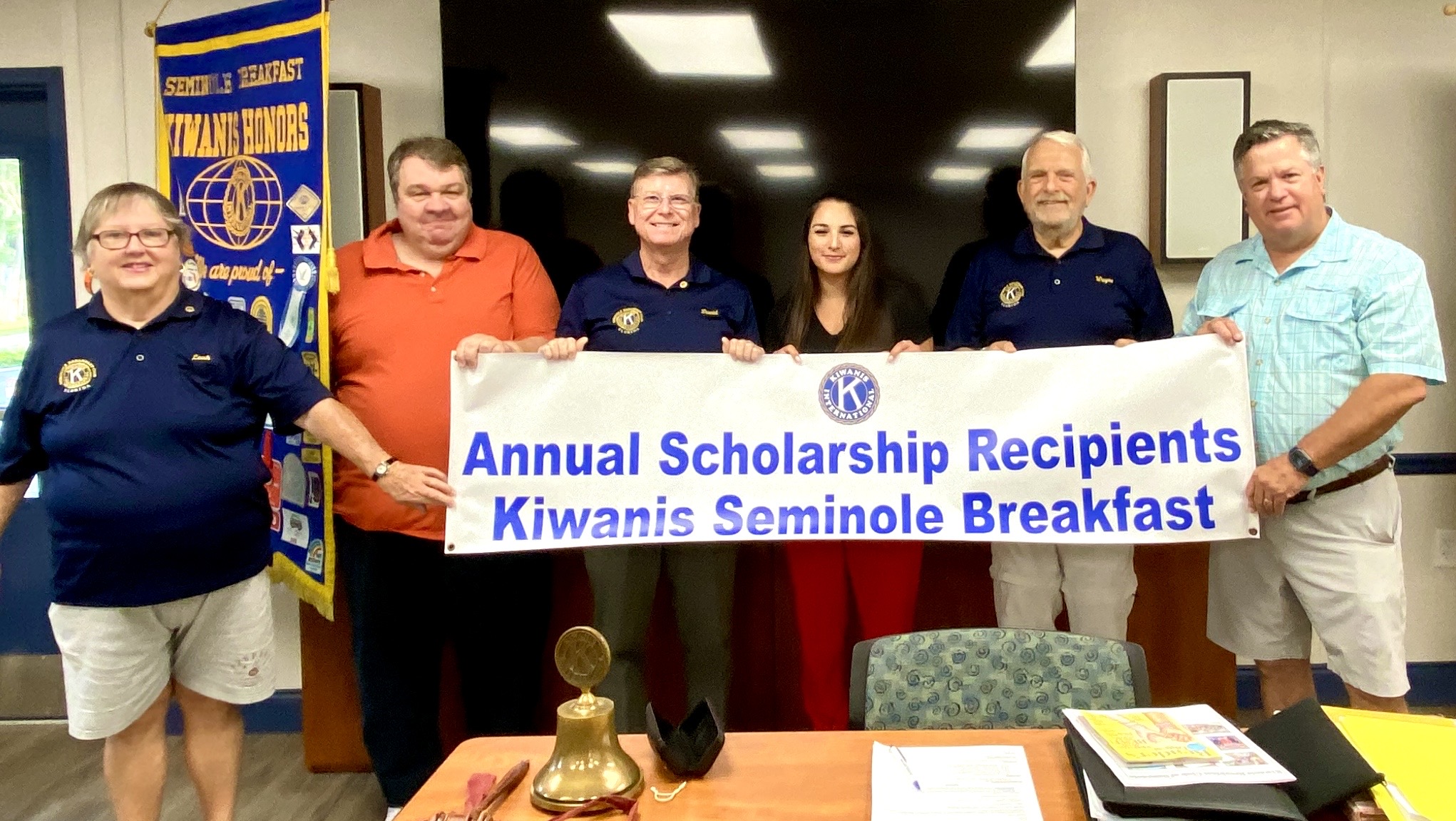 2023 Colonel Mildred Imogene Butler Nursing Scholarhip Winner: Isabella Taylor! (L-R) Leah, Joe, David, Isabella, Wayne and Brett.