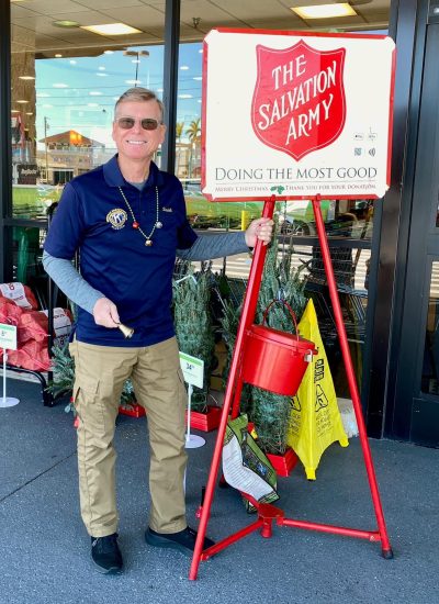 David bell ringing for the Salvation Army.