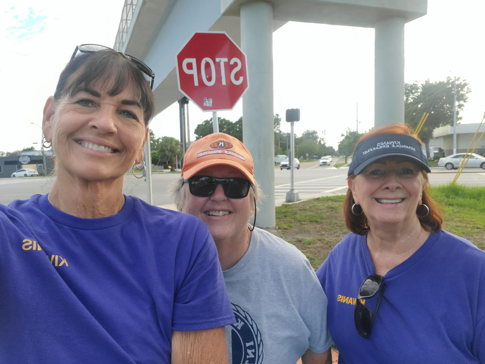 (L-R) Debbie, Leah, & Charlene making a difference cleaning our mile of the trail.