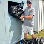 Brett making a donation!