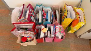 Cake in a Box Birthday Kits ready to bring birthday celebrations, smiles, and special memories to Orange Grove Elementary families.