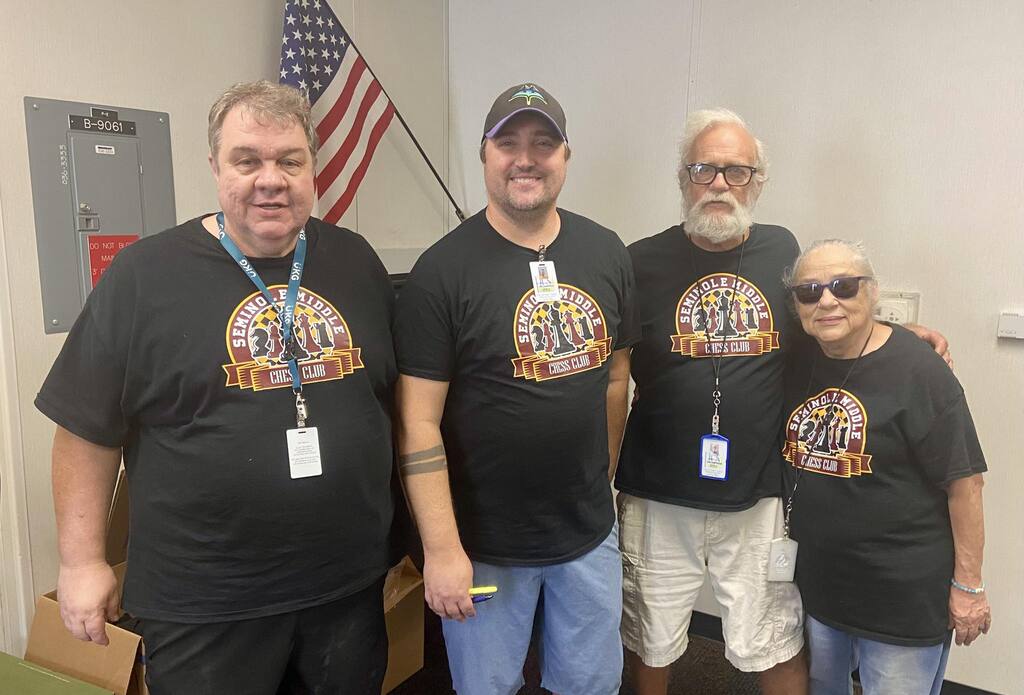 Seminole Chess Club Volunteers: Joe, Craig, Jerry and Debbie