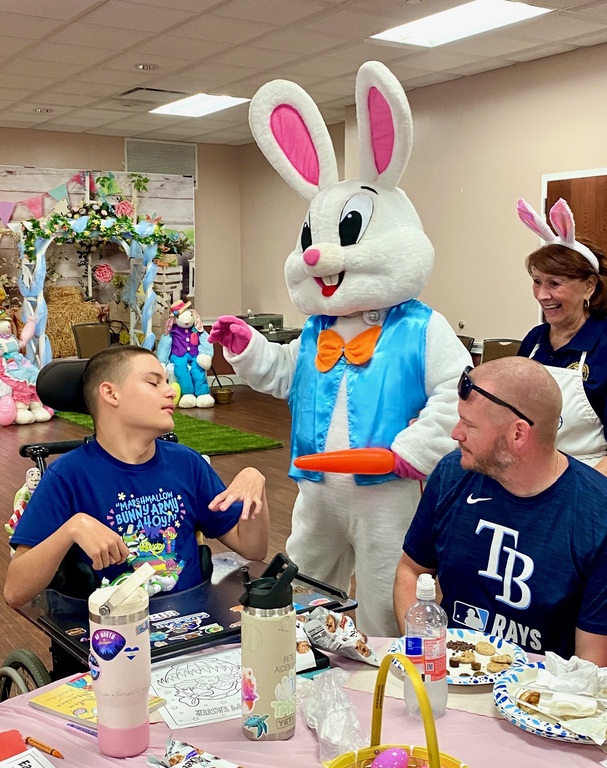 Visiting with the Easter Bunny