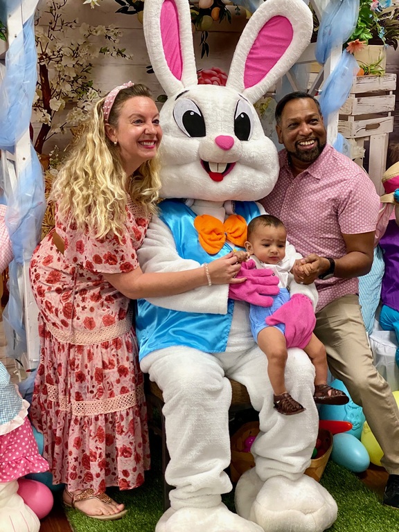 Family Photo with the Easter Bunny