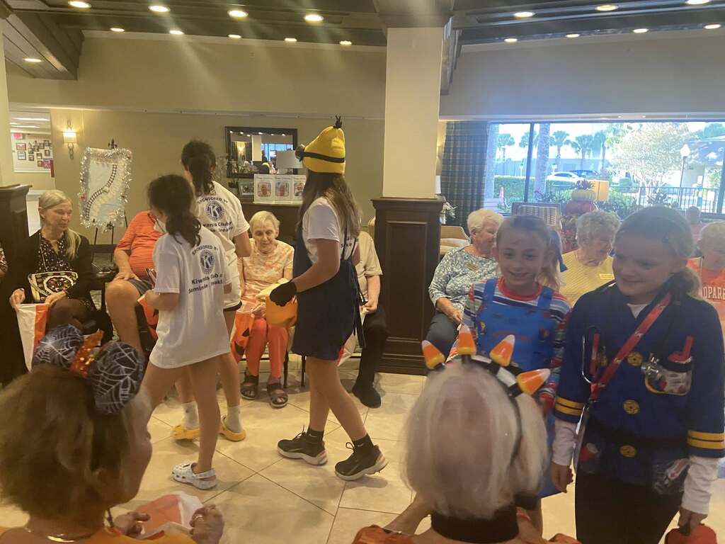 Oakhurst K-Kids spread Halloween cheer at Freedom Square with their annual Reverse Trick-or-Treat event, bringing smiles and treats to residents!