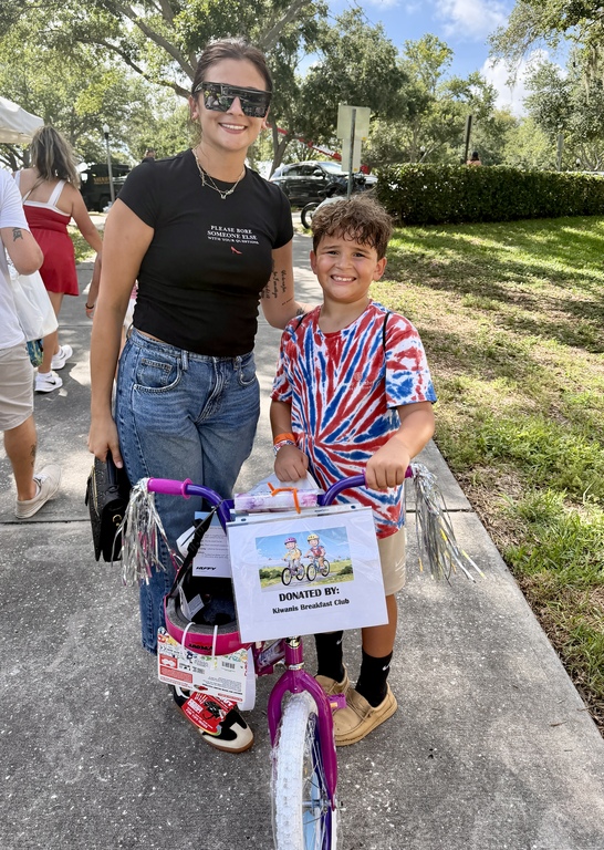 Kids Appreciation Day 2026 At the 2026 Kids Appreciation Day at the City of Seminole Park, Kiwanis Club of Seminole Breakfast helped make the day special by donating a bicycle to a deserving young participant.