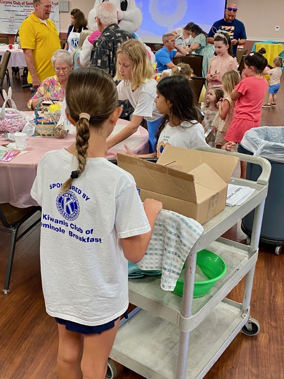 K-Kids on clean-up duty